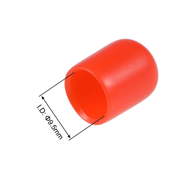 uxcell 80pcs Rubber End Caps 3/8"(9.5mm) ID Vinyl Round End