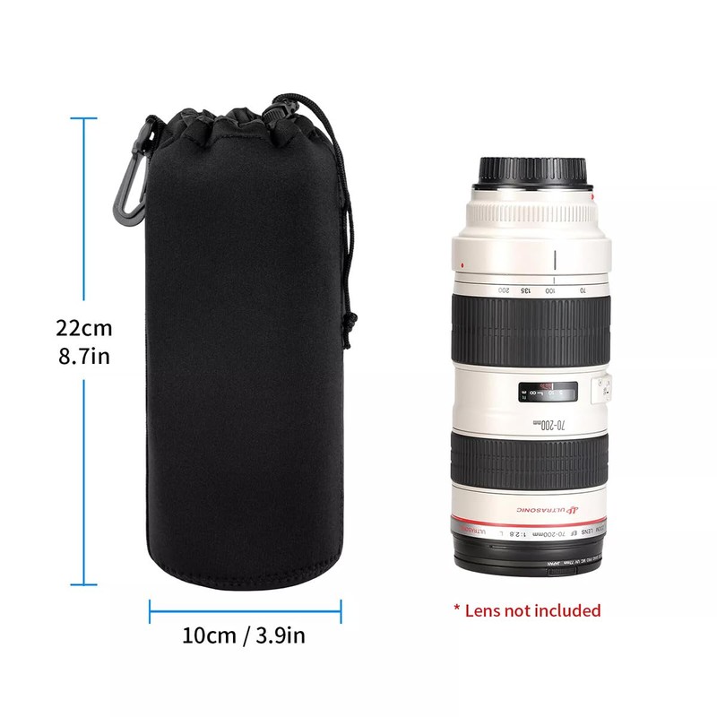 AIMALL 4PCS Waterproof Camera Lens Pouch Set, Shockproof Diving Fabric