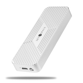 SETMSPACE Aluminum M.2 NVMe SSD Enclosure, USB 3.2 Gen 2(20Gbps) to M-Key/B&M-Key M.2 NVMe Solid State Drive External Adapter for NVMe SSD Size 2230/2242/2260/2280(up to 4TB)