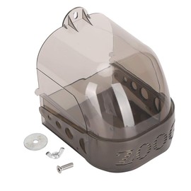 Bird Bathtub Hanging Bird Cage Bathtub Plastic Bird Shower Box Thicken Gray Black Parrots Multifunction Activity Feeding Box