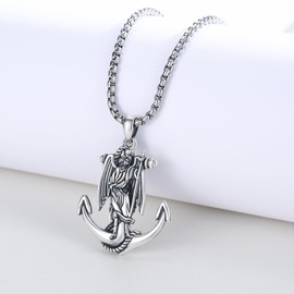 ZIPPICE 925 Sterling Silver Sacred Necklace | Sacred Amulet Necklace Protection Pendant Jewellery for Men, Sterling Silver