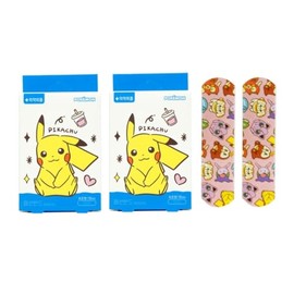 2Pack, Pikachu Adhesive Bandages 16 Count Each, 32 Count Total, First Aid Bandages with Cute Designs (All One Size2)