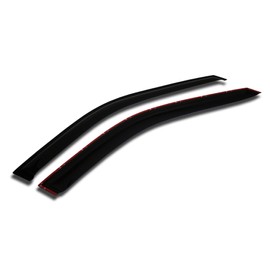 TuningPros WV2M-225 Outside Mount 2.0mm Window Visor Deflector Rain Guard Dark Smoke, 2 Pcs Set Compatible With 2012-2015 Honda Civic Coupe