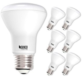 Sunco Lighting BR20 LED Bulbs Indoor Flood Light R20 Dimmable 3000K Warm White, 50W Equivalent to 7W, E26 Medium Base, Recessed Can Lights, Home Ceiling Lights Super Bright, UL & Energy Star 6 Pack