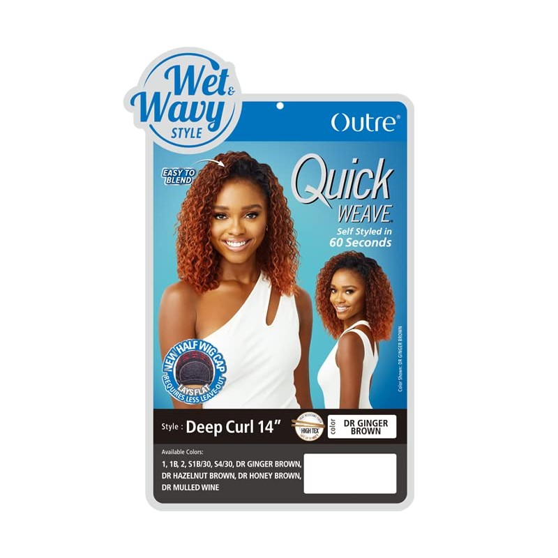 quick weave Outre Synthetic Wet & Wavy Style Half Wig