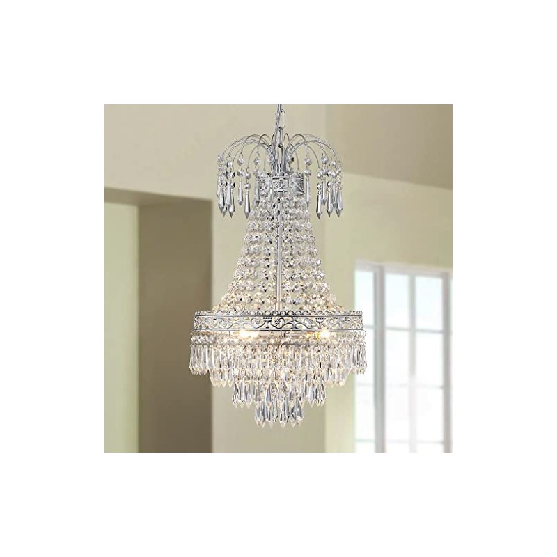 WUZUPS Crystal Chandelier French Empire Pendant Flushmount Ceiling Light Modern