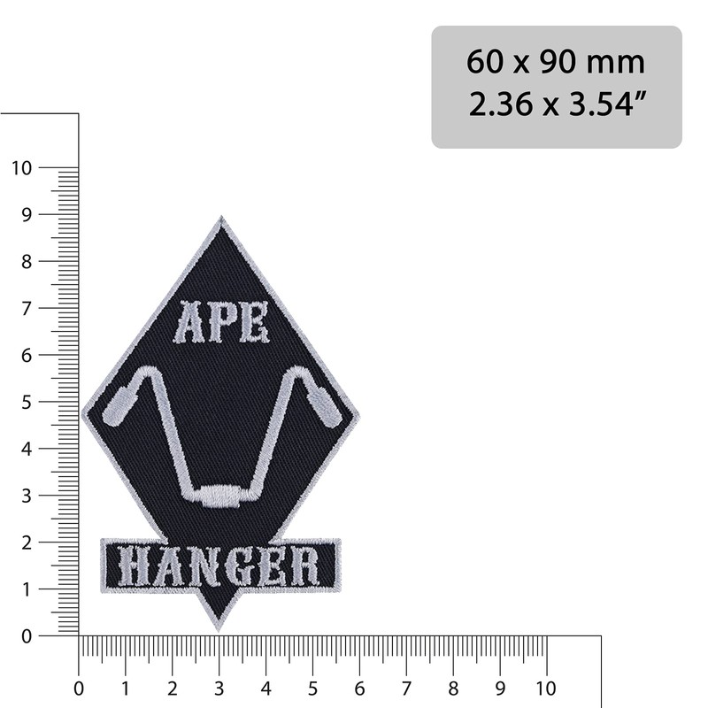 Biker Sew-On Ape Hanger, Cruiser Patch/Iron-On Patches for Sewing, Gift