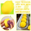 Lorigun 48 Pcs Fake Yellow Lemons with Leaves, Artificial Yellow