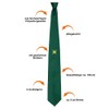 Deitert Shooting Tie Extra Long with Embroidered Emblem, Green