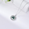 VONALA Clover Necklace with Crystal Sterling Silver Celtic Knot Shamrock