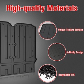 LitMiRaCle Trunk Mat for Honda Pioneer 700-4 14-24, TPE Rear Cargo Liner Bed Mat All Weather Protector Slush Liner for UTV Honda Pioneer 700-4 2014-2024 Accessories, Replace# 0SP42-HL3-201
