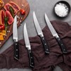 OAKSWARE Steak Knives, Non Serrated Steak Knife Set of 4,
