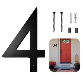 Yuqilin Acrylic House Number Sign, Floating Numbers, House Number, Waterproof Door Sign, 3D Letterbox, Name Plate, Black, House Number Plate, for Office Doors, Letter Boxes, Apartment Doors, Garages