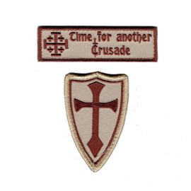 Time for Another Crusade Cross christian Hook patch