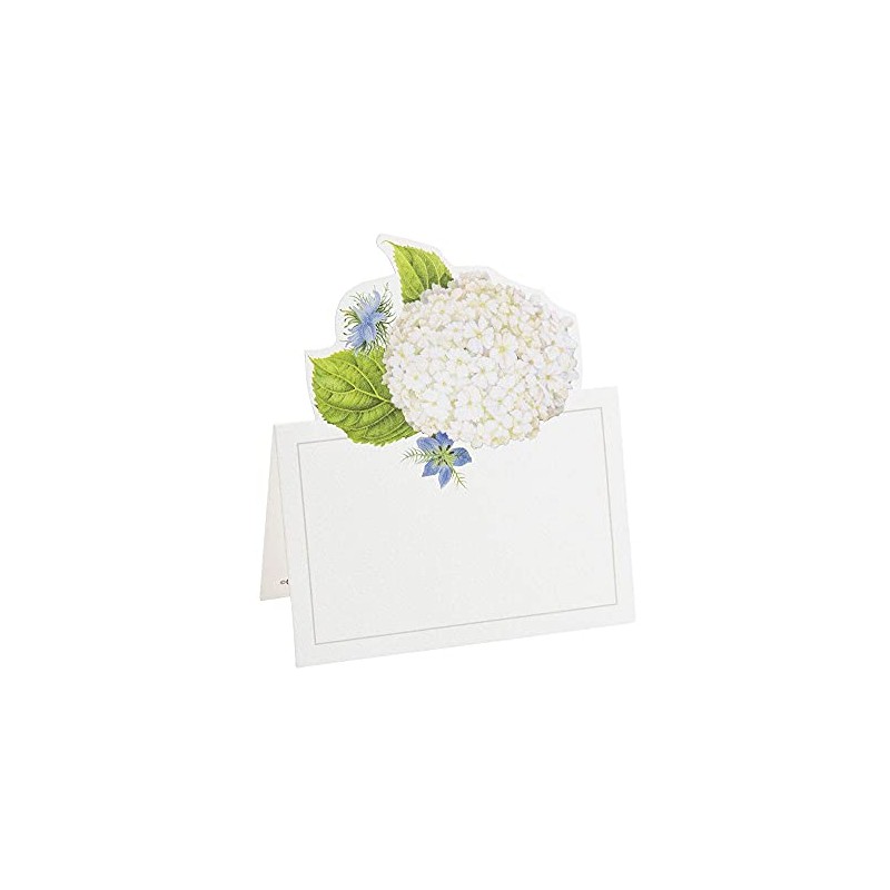 Caspari White Blooms Die-Cut Place Cards - Set of 40