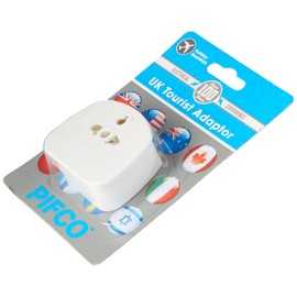 Pifco UK Visitor Mains Adaptor - USA / Australia / EU / China To UK In White