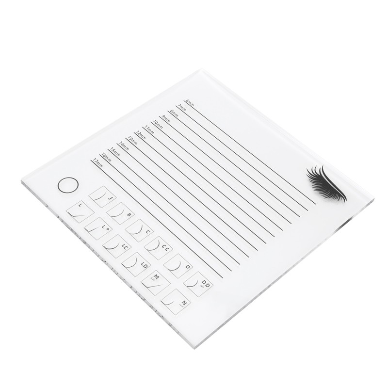 20x20cm Eyelash Extension Plastic Tray Clear Scale Transparency Eyelash Extension