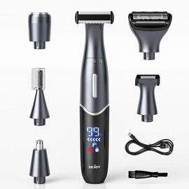 SEJOY 6-in-1 Electric Razor for Women & Men Painless Wet & Dry Shaver for Face, Eyebrow, Nose, Arms, Legs, Bikini & Pubic Hair, Portable Barber Comfort Set clippers  men professional  hair