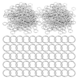 500Pcs 10mm Silver Open Jump Rings Open Connectors Circle Metal Findings