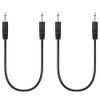 Bolvek 2 Pack 10 inch 3.5mm 1/8" Male TS Mono Plug to 3.5mm Male Mono Jack Audio Cable