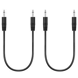Bolvek 2 Pack 10 inch 3.5mm 1/8" Male TS Mono Plug to 3.5mm Male Mono Jack Audio Cable