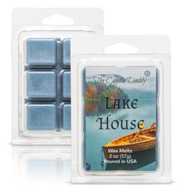 The Candle Daddy Lake House - Rustic Lake House Scented Melt- Maximum Scent Wax Cubes/Melts- 1 Pack -2 Ounces- 6 Cubes