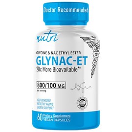 Natures Fusions- GlyNAcet NAC Supplement NAcetil Cisteine Ethyl Ester 20 veces ms biodisponible que GlyNAc Glycin                                     