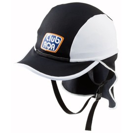 AQA (e-kyu-e-) UV Dry Flap Cap Kids Black X White Small kw4357