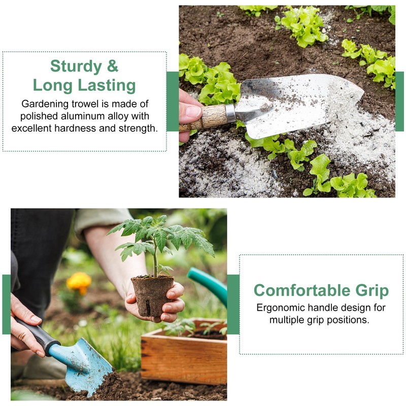 HARFINGTON Garden Hand Shovel 11.81 x 2.95 Aluminum Transplanting Trowel