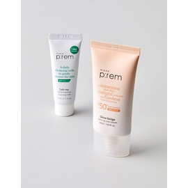 Makeprem [메이크프렘] 글로우 베이지 톤업 선크림 50ml+클렌징밀크 21ml 증정 [Makeprem] Glow Beige Tone-Up Sunscreen 50ml + Cleansing Milk 21ml Gift