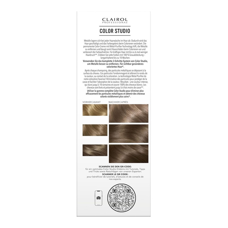 Clairol Professional Color Studio Permanent Hair Colour Medium Ash Blonde