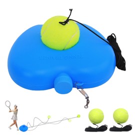 Funmo Tennis Trainer Tennis Trainer Set Trainer Baseboard Set with 2 Rebound Balls, Self-Study Exercise Training Tool Tennis Training Equipment for Adults Children Players Beginners