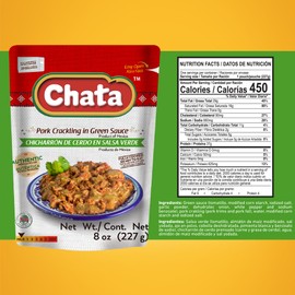 Chata Mexican Pork Crackling in Salsa Verde, 8 oz