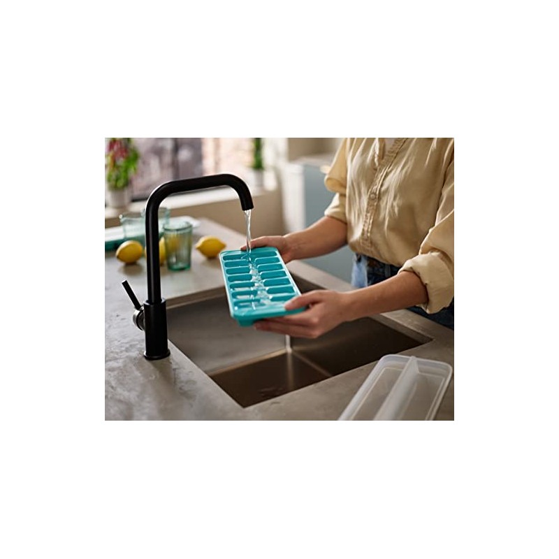 Joseph Joseph Flow - Easy-fill Ice-cube Tray with Lid, Stackable,