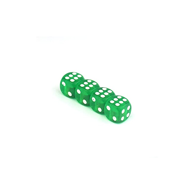 10 Pieces Green Dice, 6 Sided Dice for Board Games,