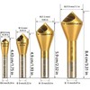 Titanium Countersink Bits Set - 4Pc 90° Drill Bits for