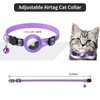 LZXLXS Airtag Cat Collar Reflective Adjustable Cat GPS Tracker Collar