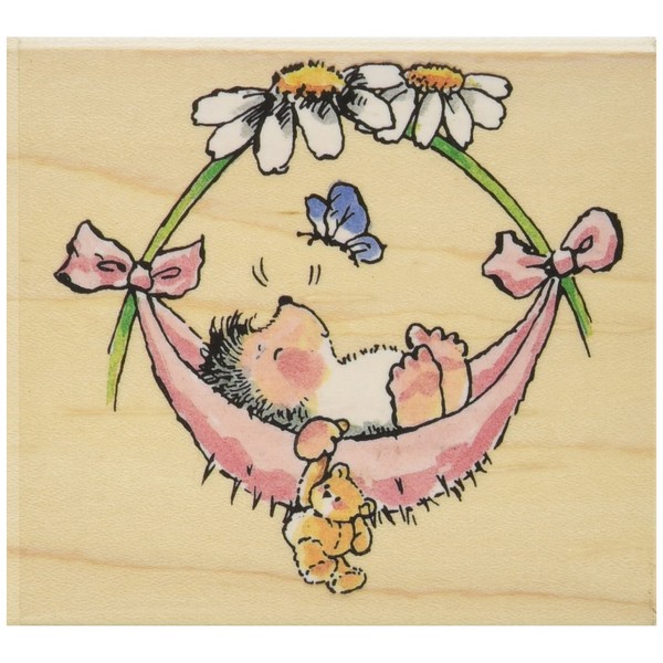 Penny Black Mounted Rubber Stamp 3 by 3.25-Inch, Baby Hammock