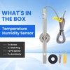 Temperature Humidity Sensor, 4‑20mA Output Temperature Humidity Transmitter Probe for