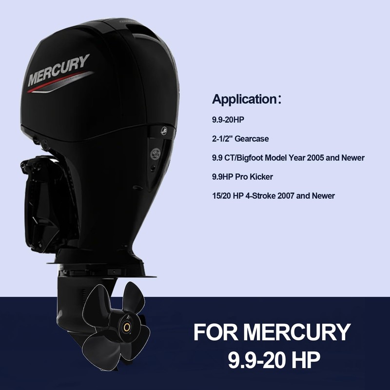 Meruzue High Thrust 10 x 7 Boat Propeller for Mercury