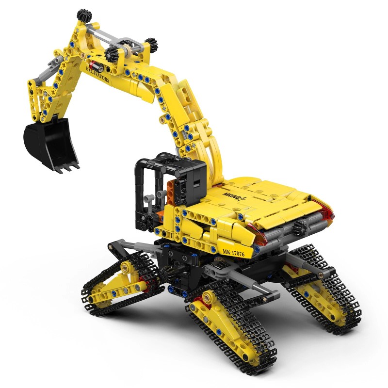 Mould King 17076 Engineering Crawler Excavator Static Model Building Block