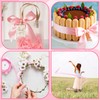 5 Rolls Pink Satin Ribbon 120 Yard Solid Fabric Ribbon