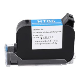 Jiawu Cartucho de Tinta Negro de Secado Rápido 42ml para Máquina Codificadora de Inyección de Tinta, Cartucho de Tinta para Impresora Portátil SC12, SC12T, CP12, CP12W, SC12KJ de 12,7 Mm