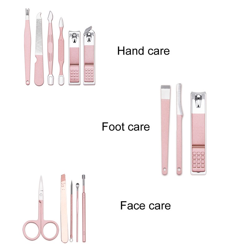 15pcs Manicure Stainless Steel Nail File Nail Clipper Ear Pick