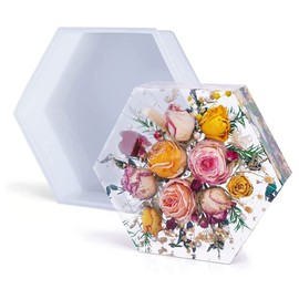 Gigicloud Moldes de resina epoxi para conservación de flores, moldes de silicona grandes para fundición de resina, moldes de resina epoxi profunda para conservación de flores, arte de resina, fundición de resina, bricolaje para bodas