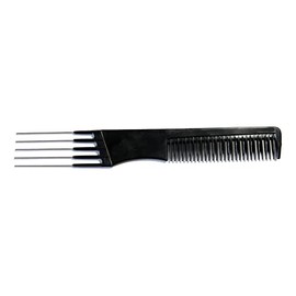 niavida Meister Fork Touping Comb Metal Fork Touping Comb Approx. 19.5 cm Comb Black Special Teeth