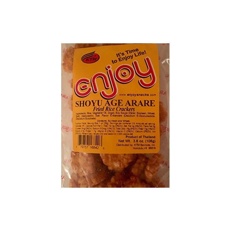 Enjoy Snacks Shoyu Age Arare Fried Rice Crackers