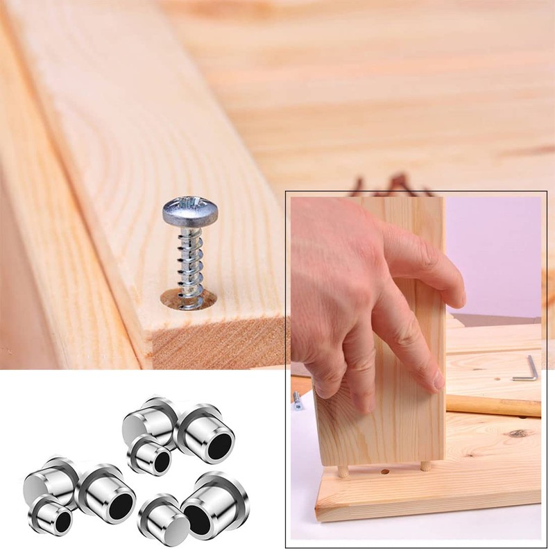 ELANE 48 Pcs Dowel Centering Pins,Metal Dowel Pins Dowels for