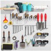 FRIMOONY Pegboard Hooks, with Plastic Holders, Peg Locks, for Organizing