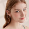 Silver Hoop Earrings for Women 925 Sterling Silver Post Earrings